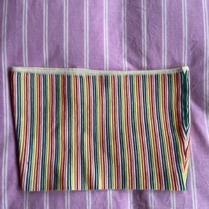 Rainbow Striped Tube Top